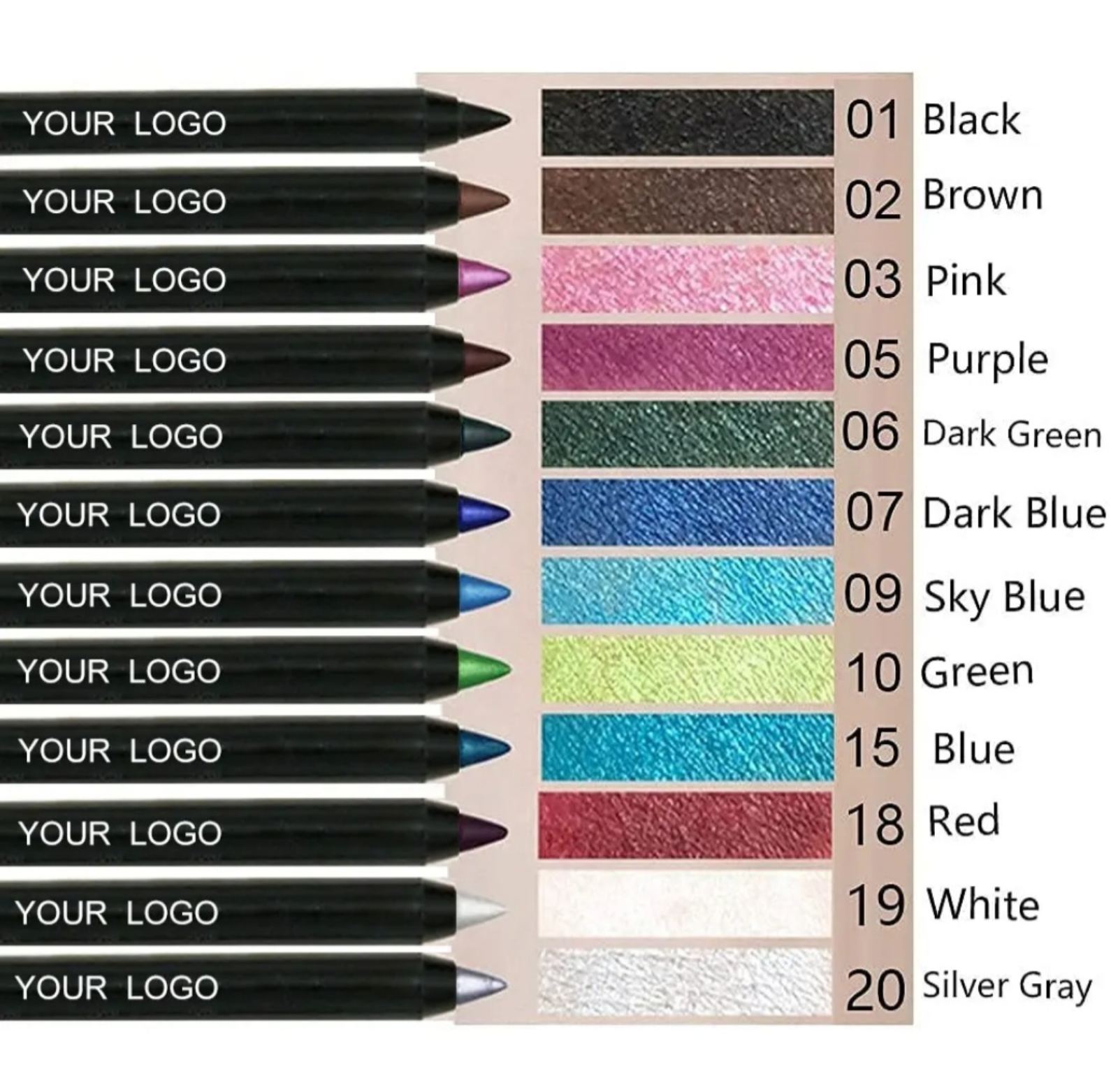Gel Eyeliner Pencil — 12 Shades